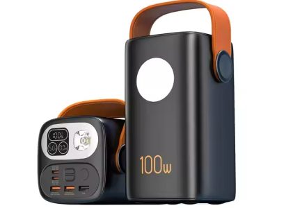 Home Use Portable Power Station 60000mAh Laptop Power Bank 100W With Camping Lights 5 Output Charging Battery Pack Power Supply