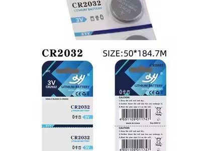 Hot Sale High Capacity 225mah Cr2032 3v Lithium Battery Lithium Coin Cell Cr 2032 Battery for Toys